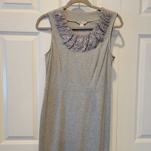 Grey sleeveless sheath dress